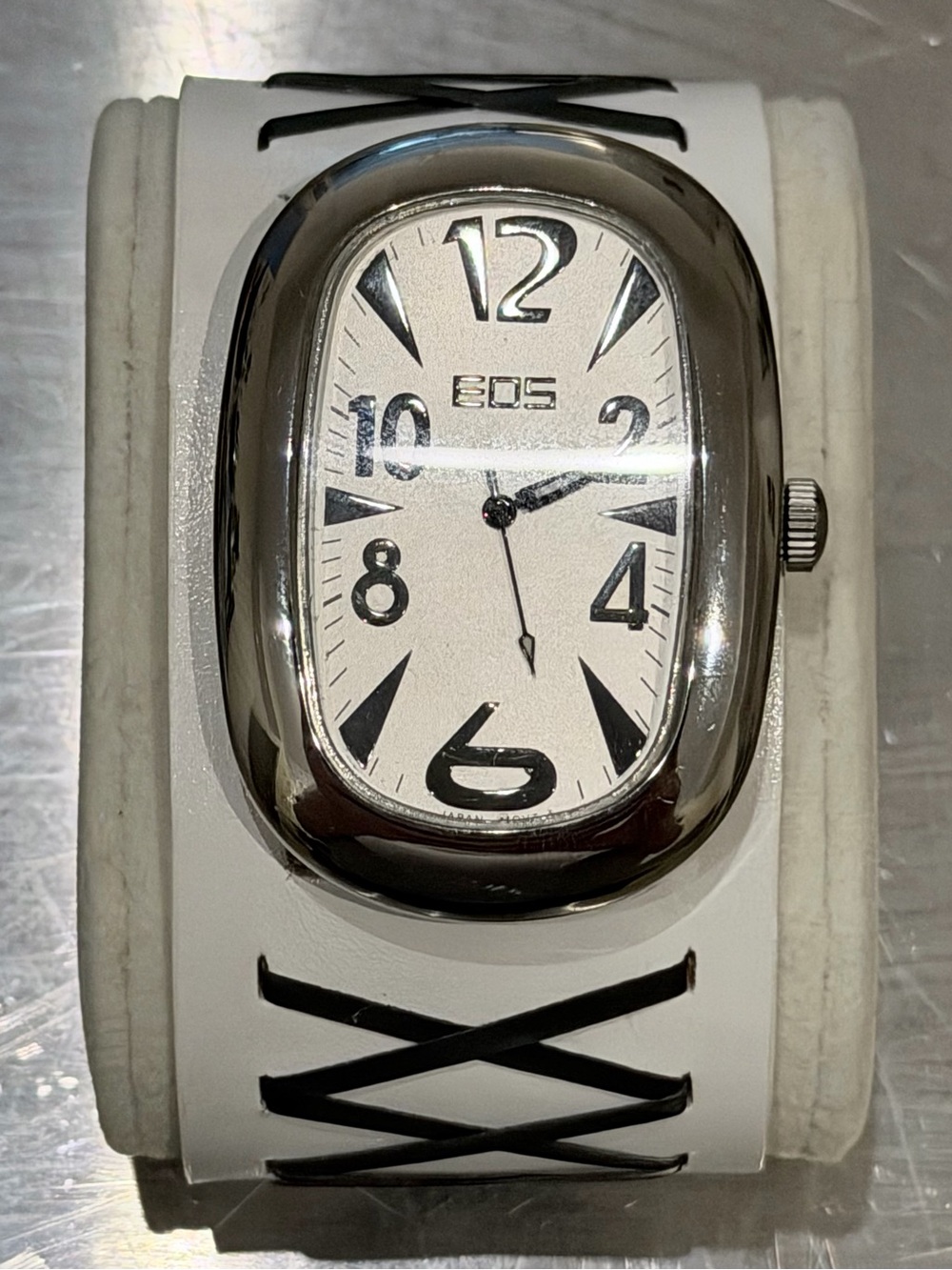 eos White and Black Accent Fashion Watch